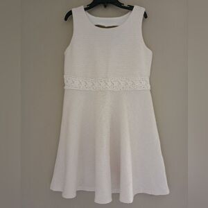 Lily Bleu Cream Gold Striped Sleeveless Dress Size 6X